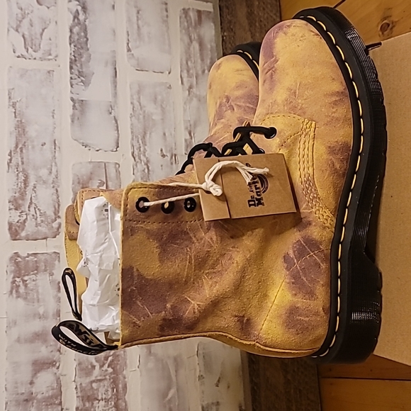 Dr. Martens Shoes - Dr. Martens Pascal Grunge Tie-Dye Combat Boots Size 8